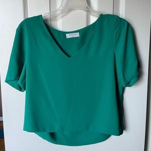Aritzia Babaton Randy Blouse Green Small